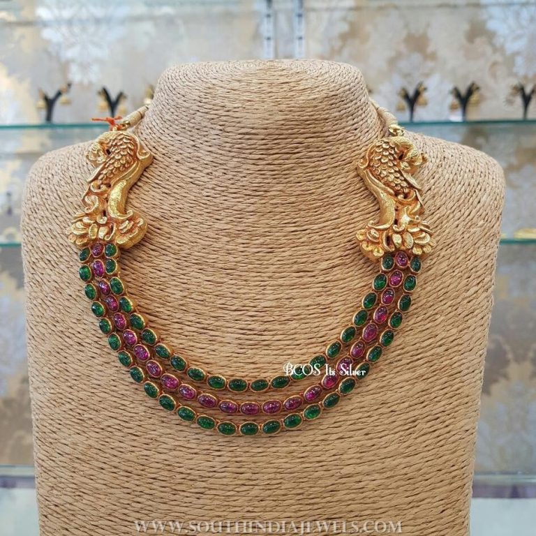 Ruby Emerald Step Necklace From Bcos Its Silver