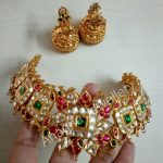 Gold Antique Kundan Choker From Anagha Jewellery