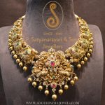 Traditional Gold Antique Peacock Necklace