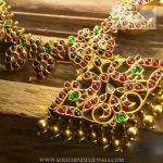 Gold Ruby Mango Necklace From Karpagam Jewellers
