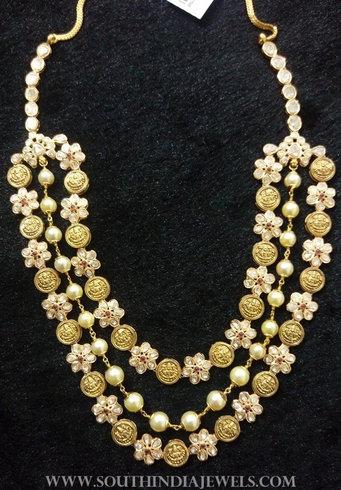 Multi Layer Gold Floral Necklace
