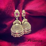 Gold Antique Jhumka From Parnicaa