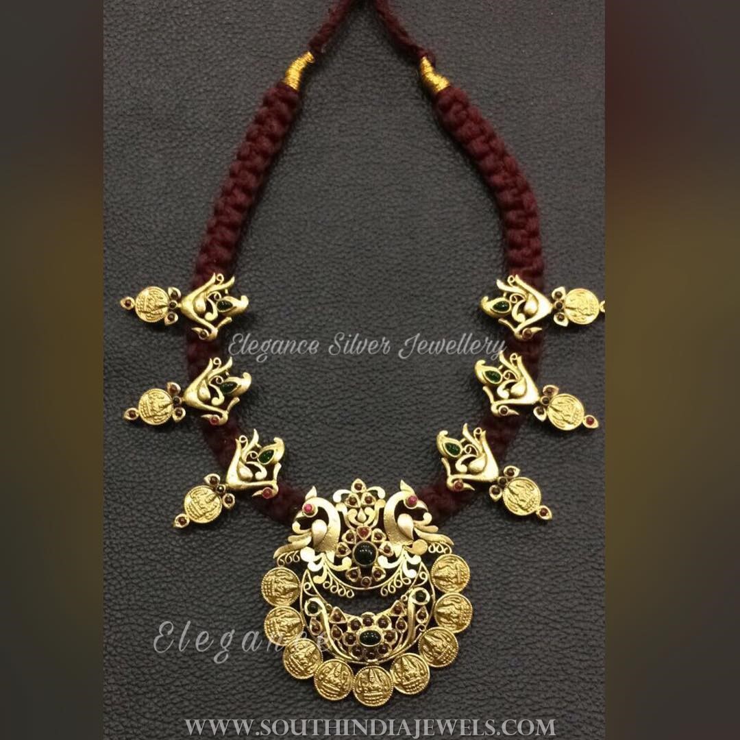 Thread Necklace With Coin Motifs
