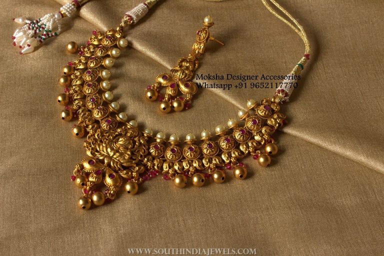 Latest Antique Lakshmi Choker & Earrings