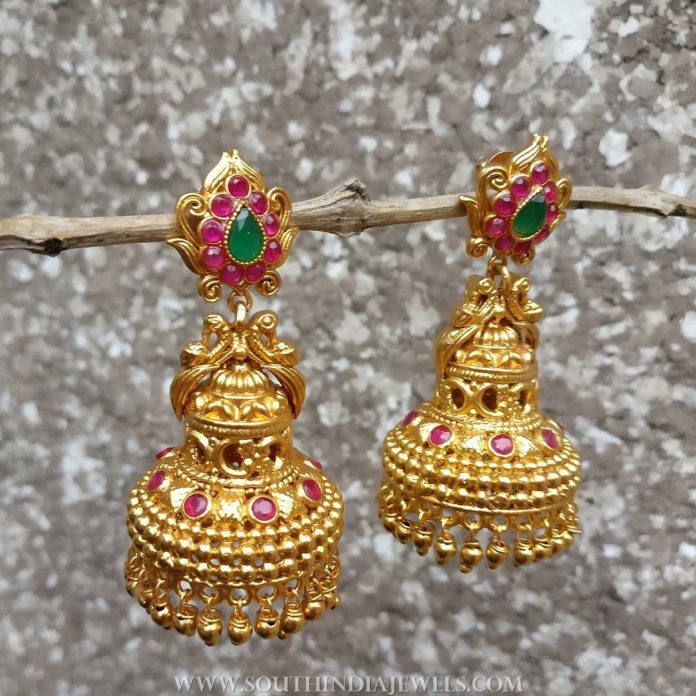 Gold Plated Jhumka From Rimli Boutique - South India Jewels