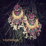 Bold Ruby Emerald Earrings From Rajatamaya