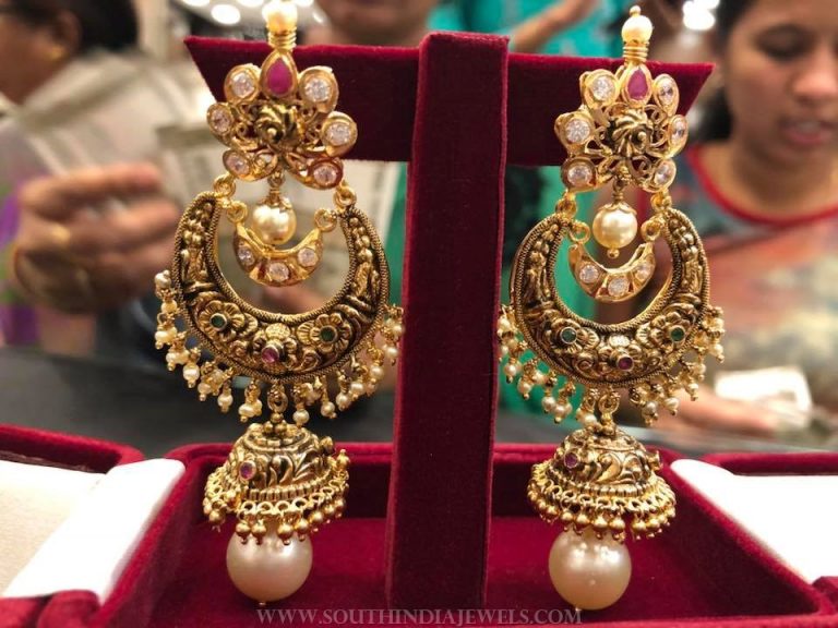 34 Grams Gold Jhumka From PSJ - South India Jewels