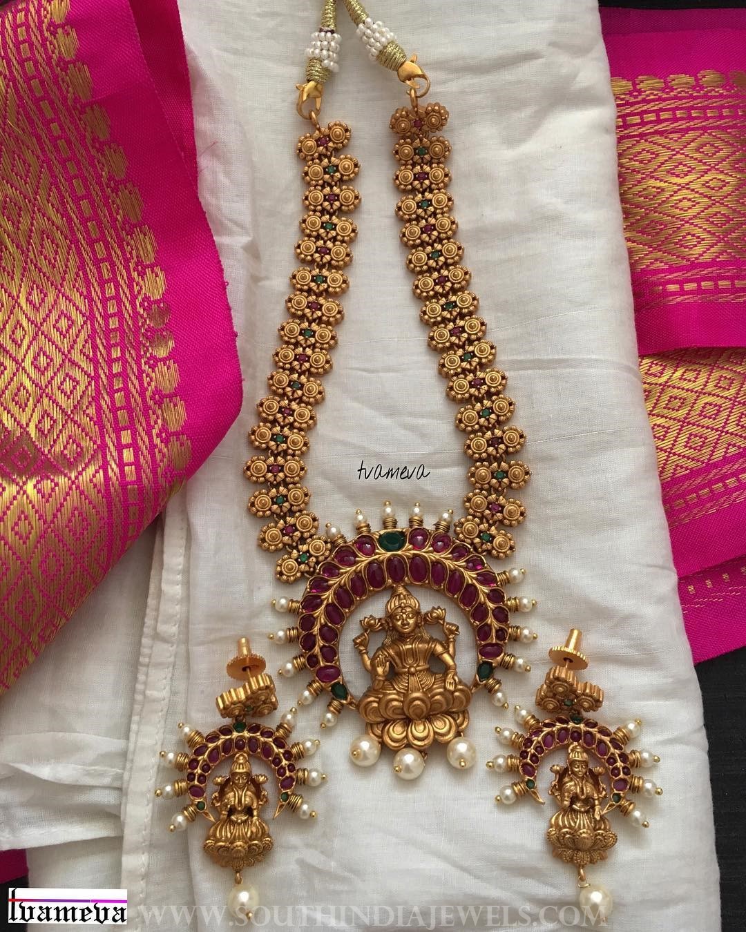 Medium Length Lakshmi Necklace Set