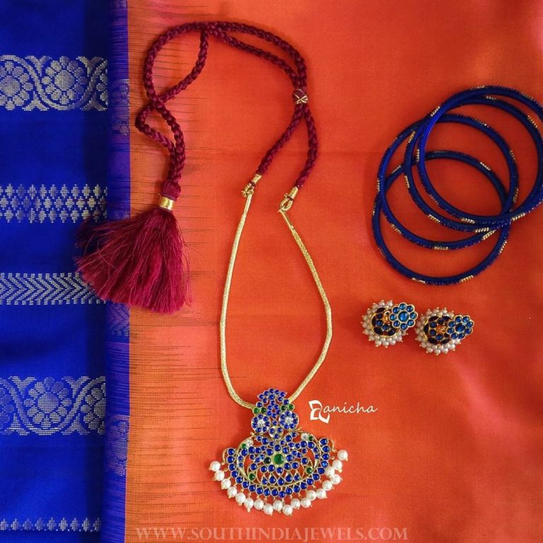 Blue Kemp Necklace Set From Anicha