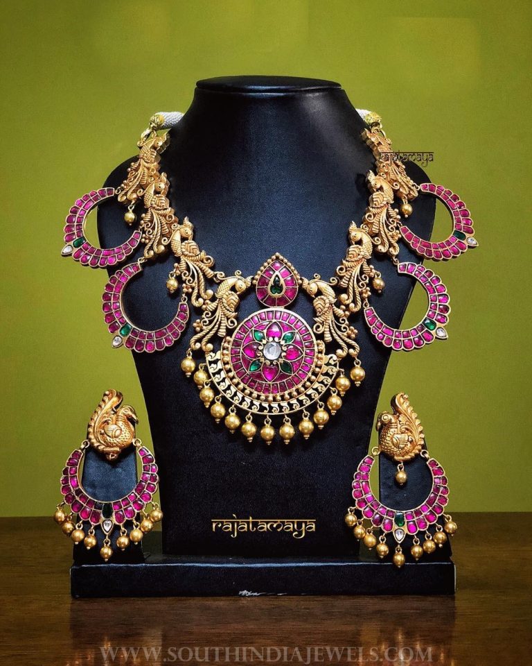 Bold Antique Necklace Set From Rajatamaya