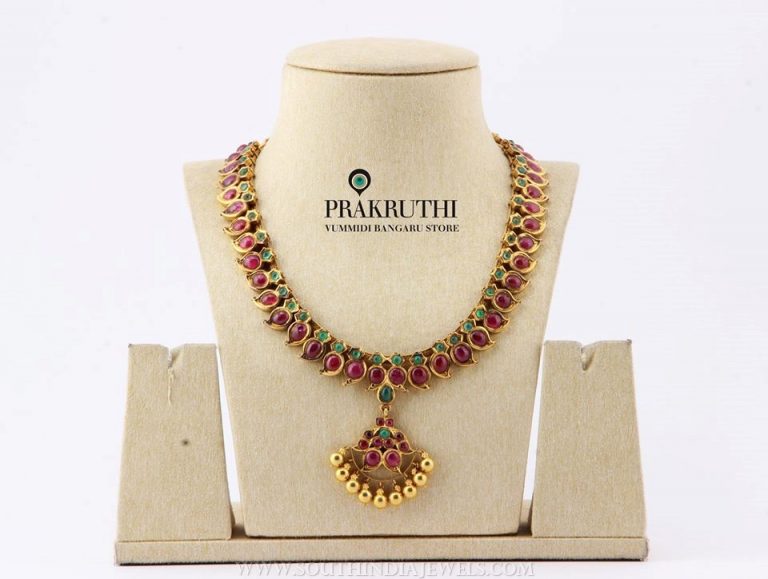 Gold Ruby Attigai From Prakruthi