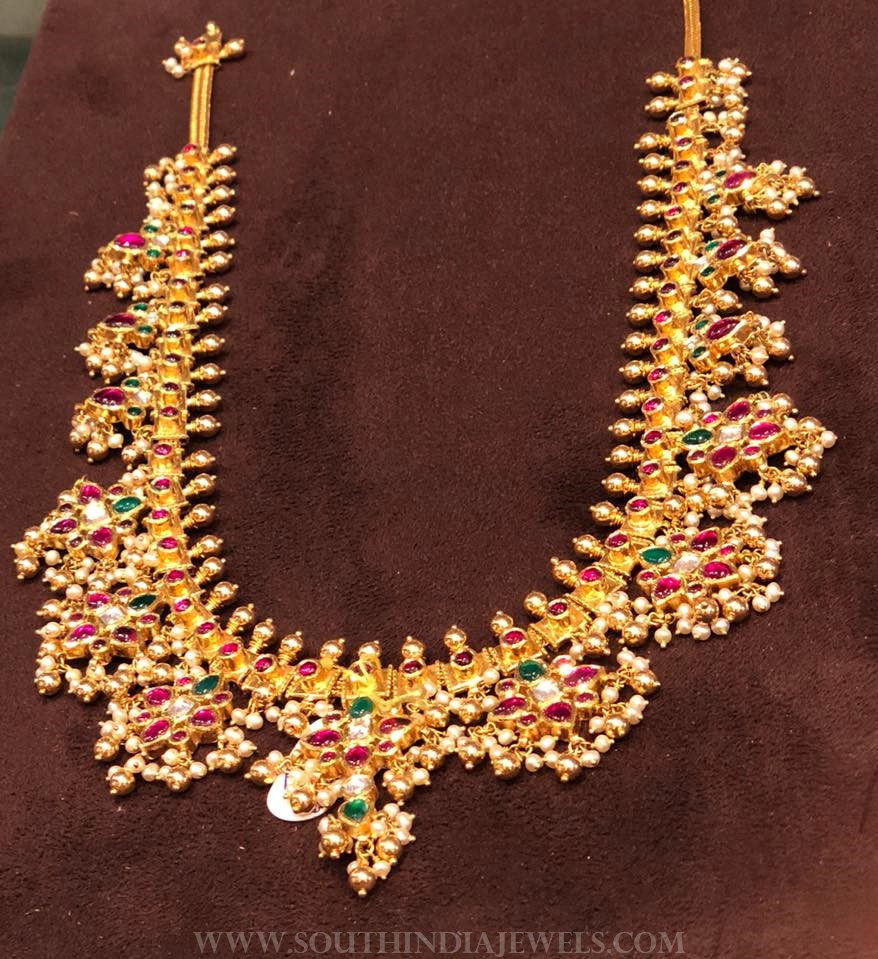 120-grams gold guttapusalu necklace from premraj