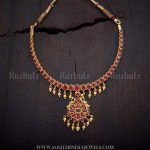 Gold Plated Ruby Attigai From Kushals Fashion Jewellery