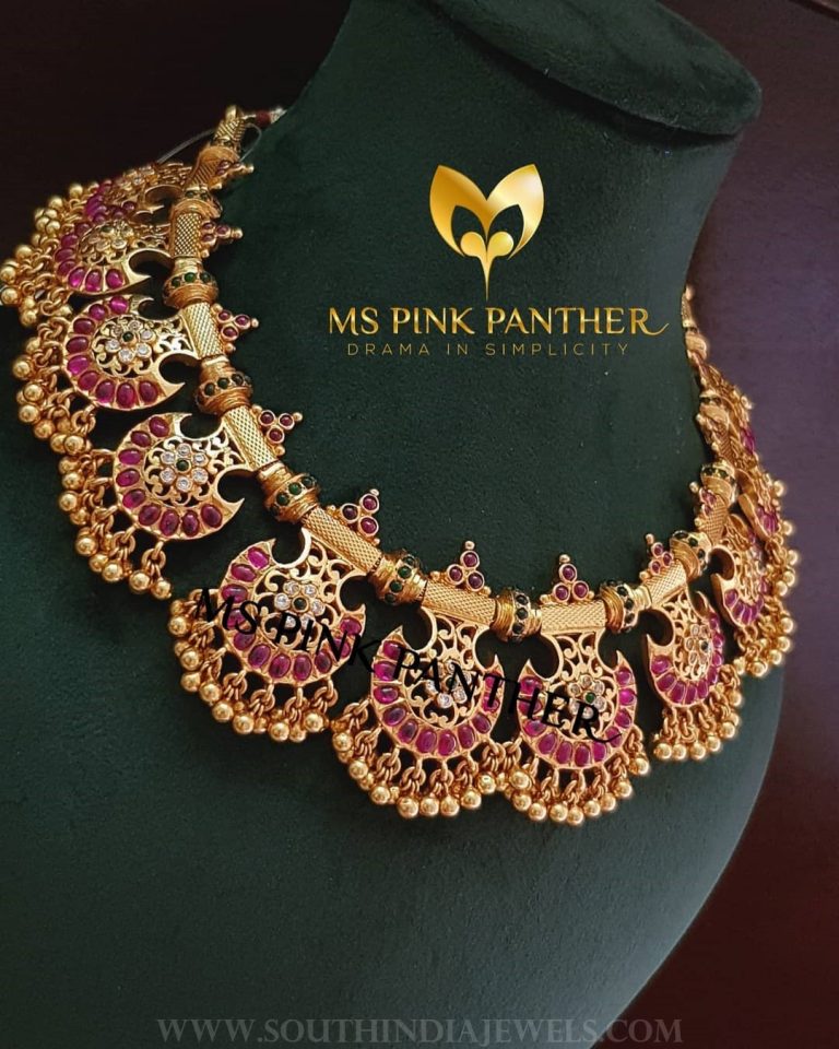 Pretty Gold-plated antique ruby choker mspinkpantherjewel