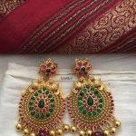 Royal Gold Plated Stone Earrings From Tvameva