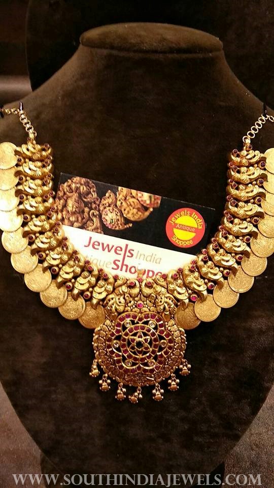 Traditional gold coin necklace from jewels india antique shopee