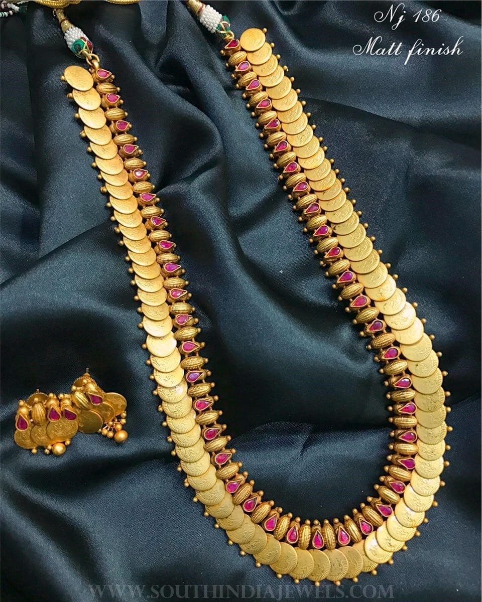 Traditional Imitation Coin Haram From Bead Chicz - South India Jewels