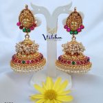 Classic One Gram Gold Temple Jhumka From Vibha