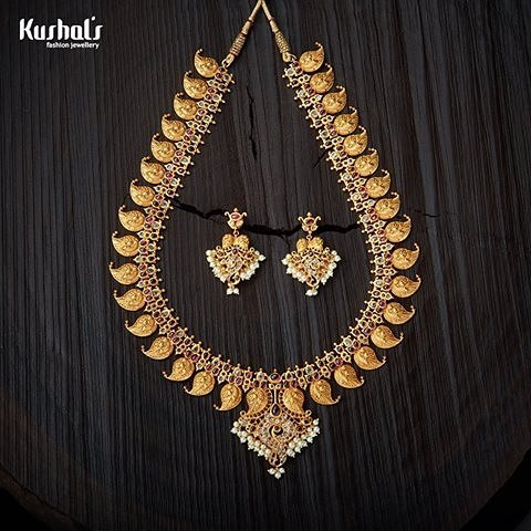 Antique necklace set kushal's fashion jewellery