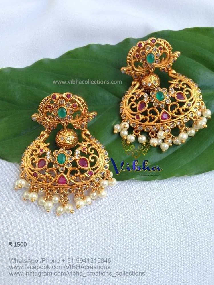 Bold antique earrings vibha creations
