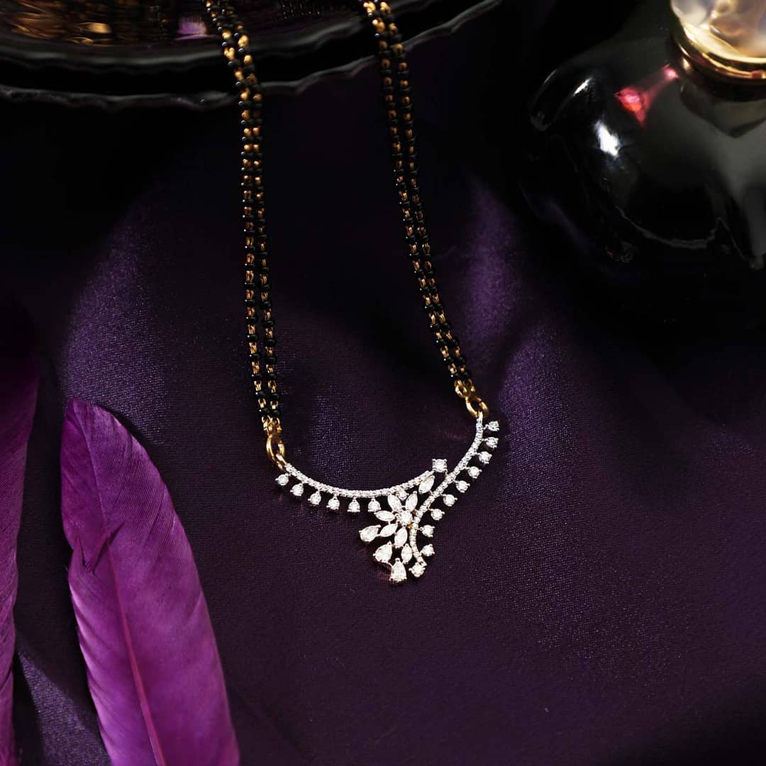 Diamond mangalsutra Manubhai Jewellers