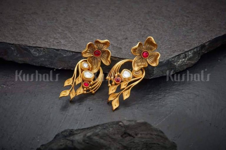 Floral earring kushal fashion jewellery