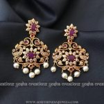 Gold Plated Ruby Earrings From Yosha Creationz