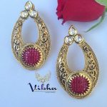Stunning Kundan Square Cut Ruby Balis From Vibha Creations