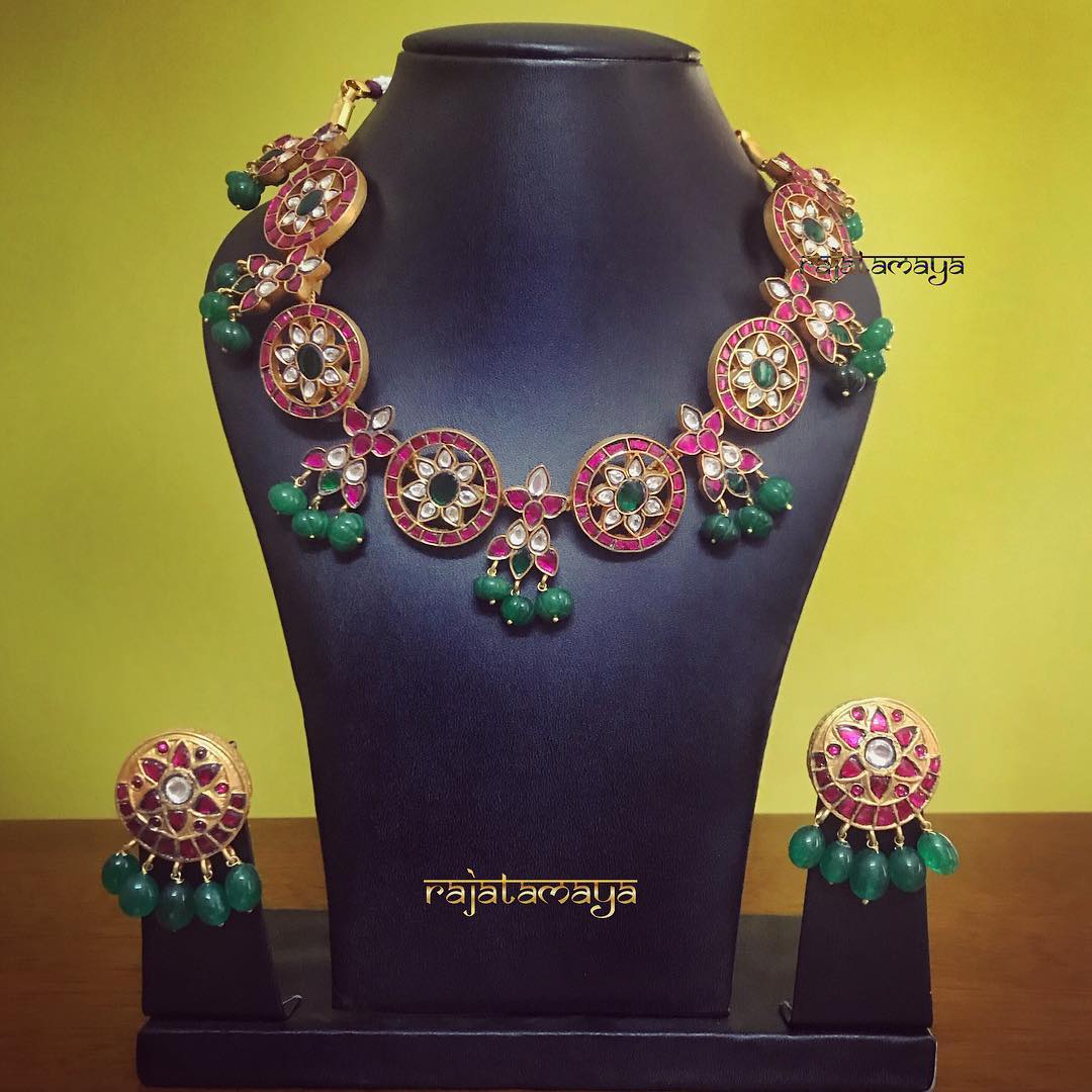 Elegant Kundan Necklace Set From Rajatmaya