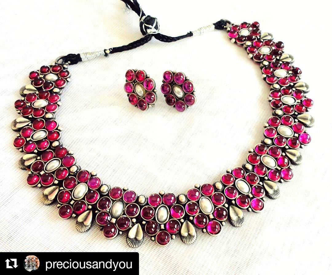 Ruby Pearl Stone Set From precious and You