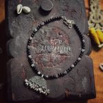Black Beaded Necklace From Aabharanam