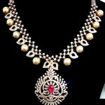 Diamond Necklace With Sea Pearls From Parnicaa