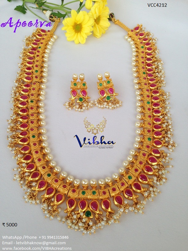 Lovely Long Necklace Set From Vibha Creations