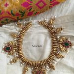 Silver Gold polish Guttapoosalu necklace From Tvameva