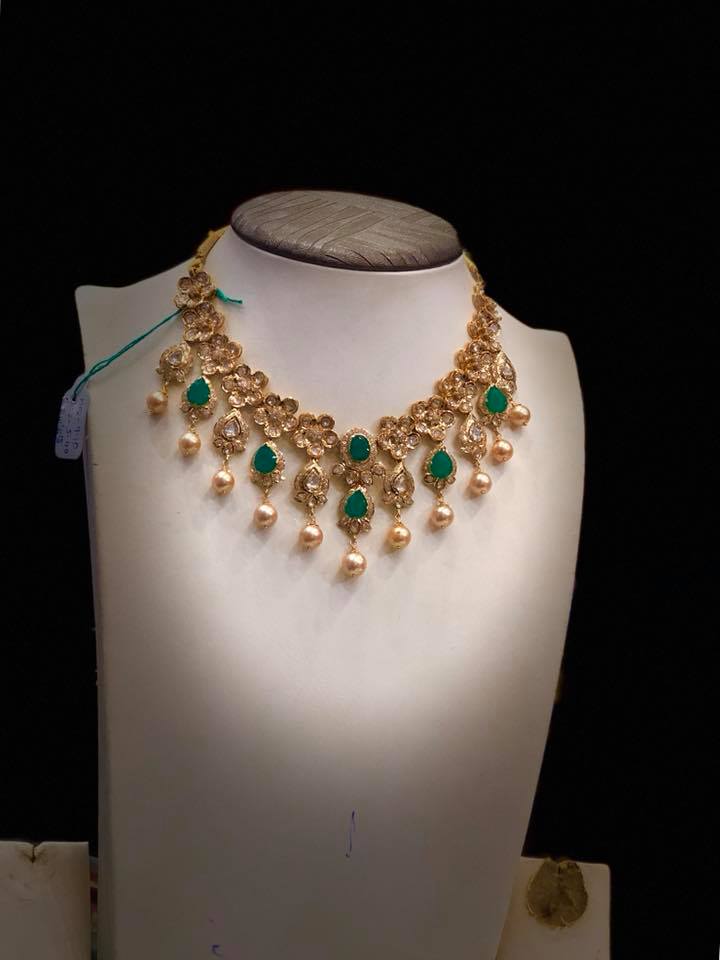 Adorable Gold Necklace From Premraj Shantilal Jain