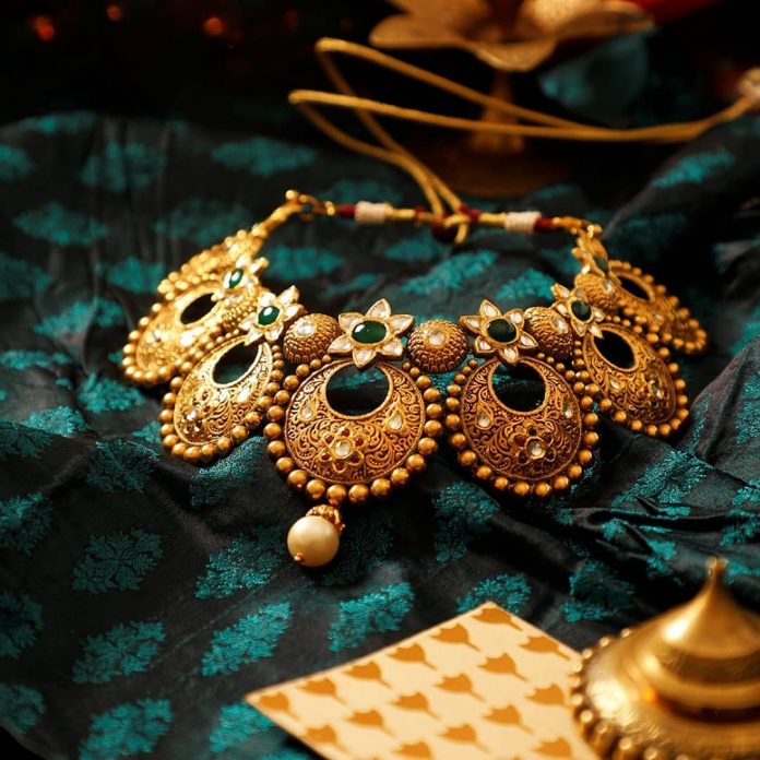 Manubhai jewellers gold necklace on sale designs