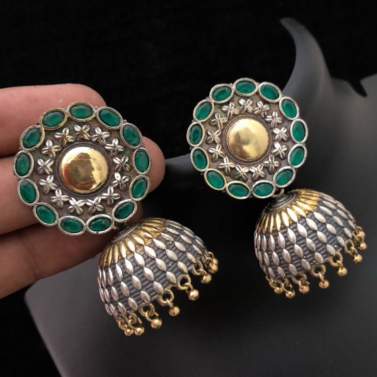 Dual Tone Jhumkas From Accessory Villa