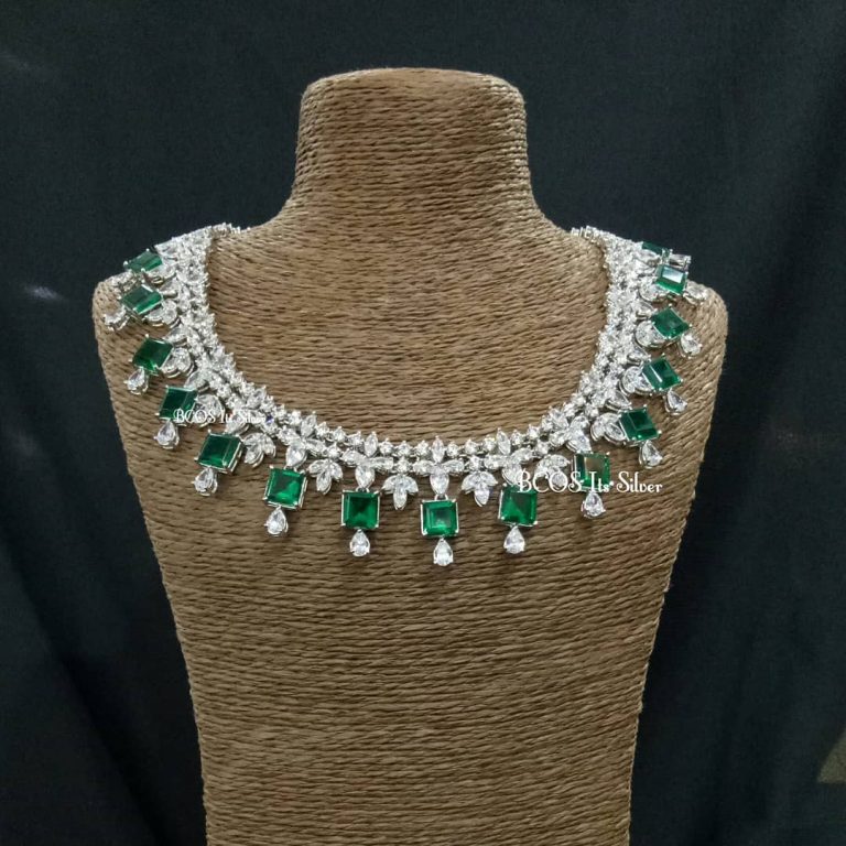 Exquisite Swarovski Necklace From Bcos Its Silver