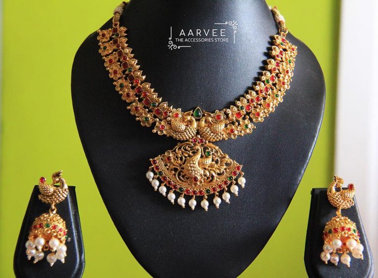 Precious Necklace Set From Aarvee Chennai