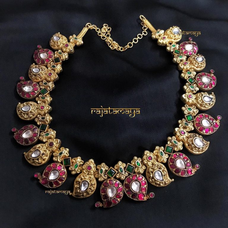 Silver Handmade Mango Necklace From Rajatamaya