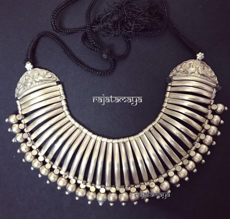 Silver Tribal Necklace From Rajatamaya