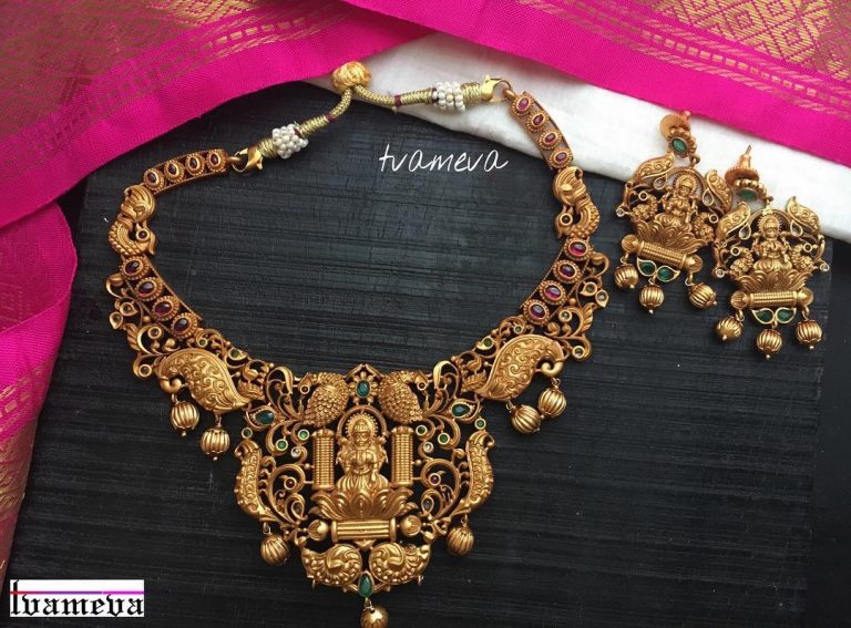 Temple Choker Set From Tvameva - South India Jewels