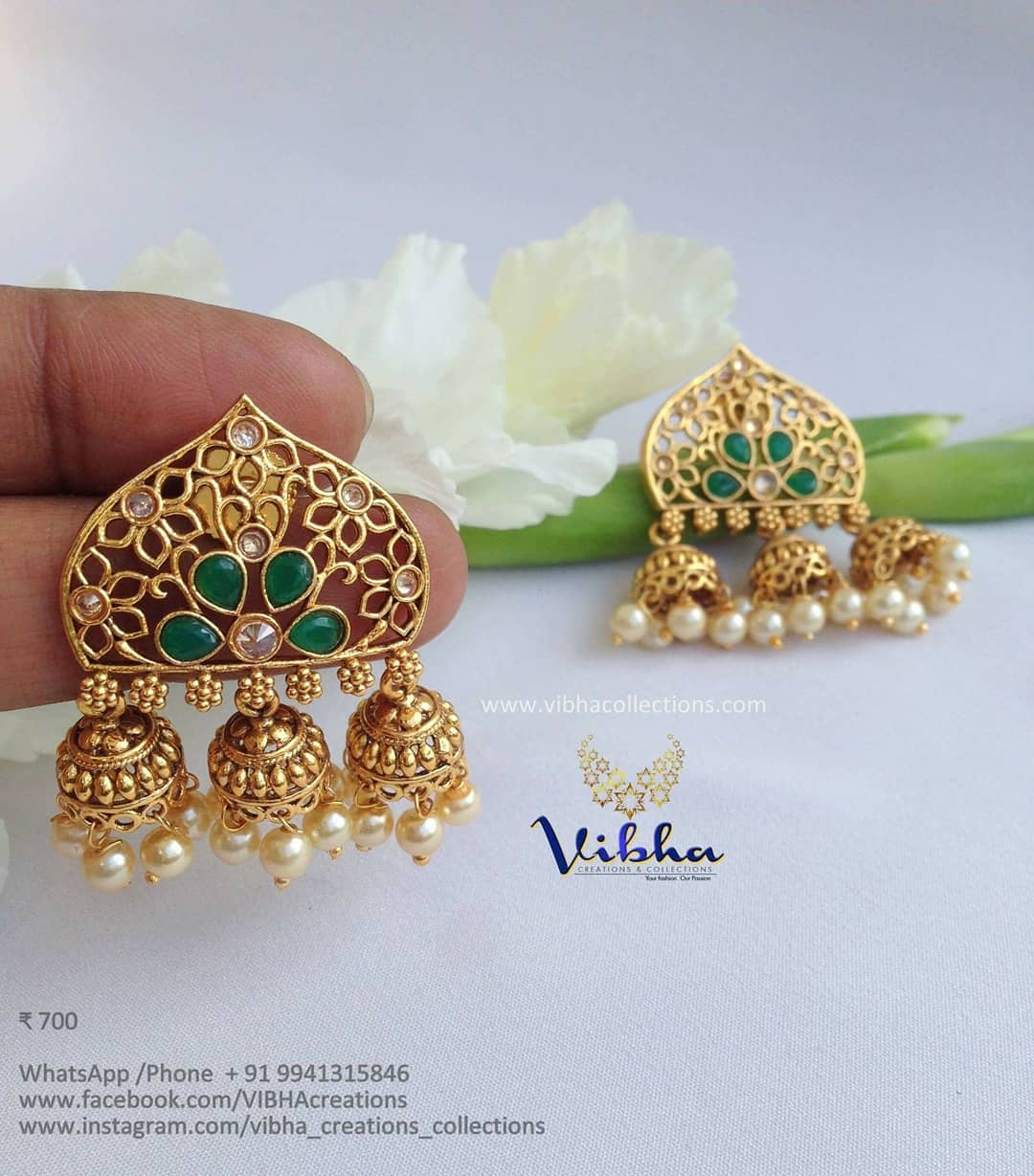Beautiful Jhumka From Vibha Creations