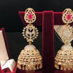 Decorative Diamond Jhumka From Premraj Shantilal Jain Jewellers