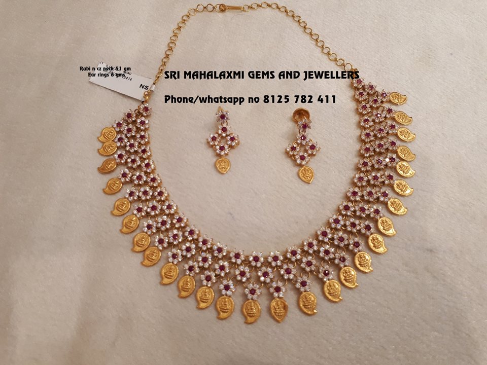 Gold Mango Necklace From Mahalakshmi Gems And Jewellers