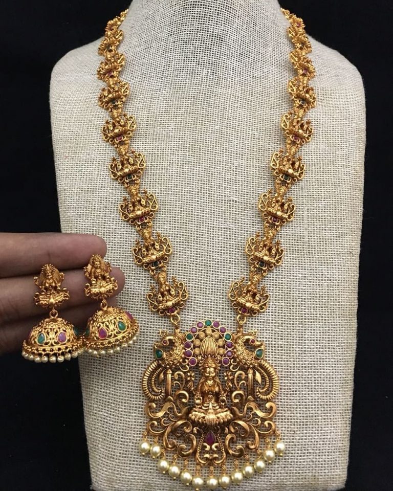 Matte Lakshmi Haram Set From Kruthika Jewellery