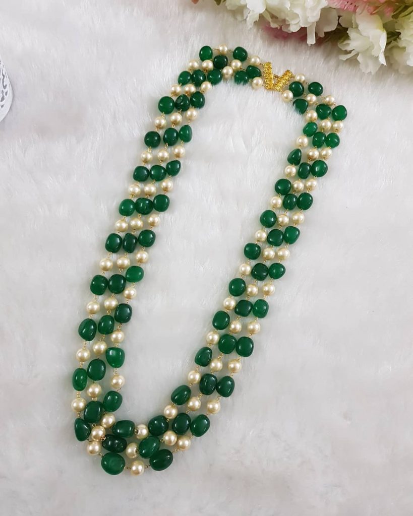 Stylish Beaded Necklace From Jewel Style - South India Jewels