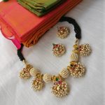 Traditional Set With Black Beads From Rimliboutique