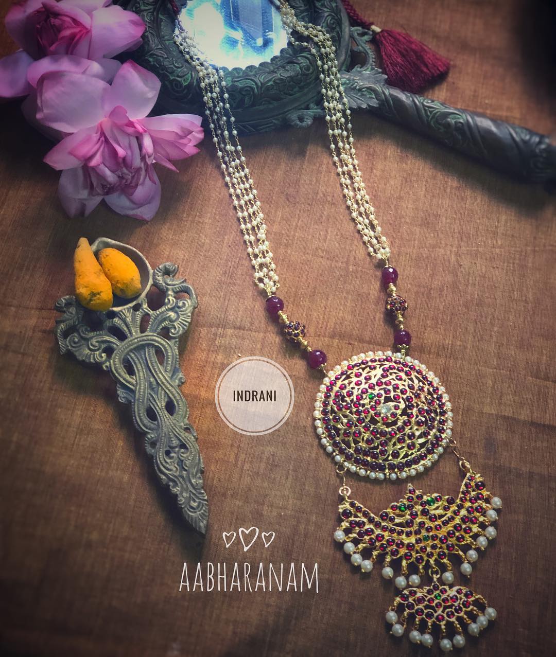 Classic Long Necklace From Aabharanam