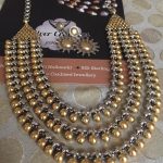 Dual Tone Three Layer Ball Necklace From Silver Cravings Jewellery